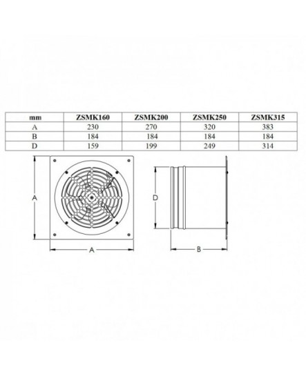 Вытяжной вентилятор Europlast ZSMK160