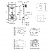 Набор инсталляция 4 в 1 Grohe Rapid SL 38772001 + унитаз с сиденьем Qtap Leo QT11331002ERW