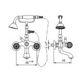 Змішувач для ванни Bianchi Boheme VSCBOM102300CRM Змішувач для ванни Bianchi Boheme VSCBOM102300CRM