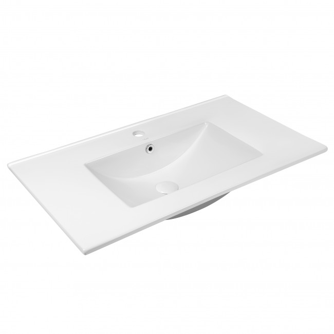 Комплект Qtap Tern 800х580х437  White тумба подвесная + раковина врезная QT1772TPL8013080CW