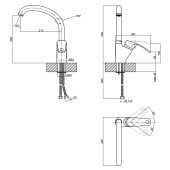 Смеситель для кухни Qtap Mars СRM 007 Смеситель для кухни Qtap Mars СRM 007