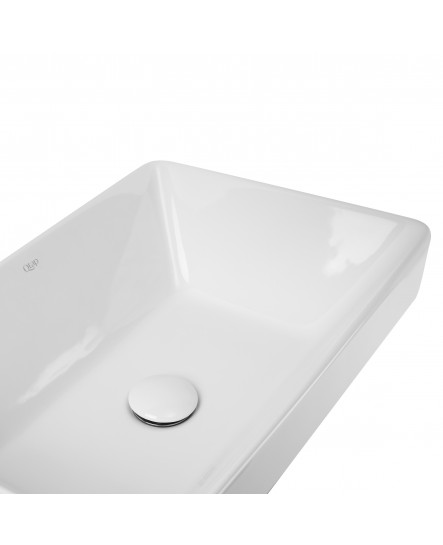 Раковина Qtap Crow 500x350x180 White з донним клапаном QT0511L582W