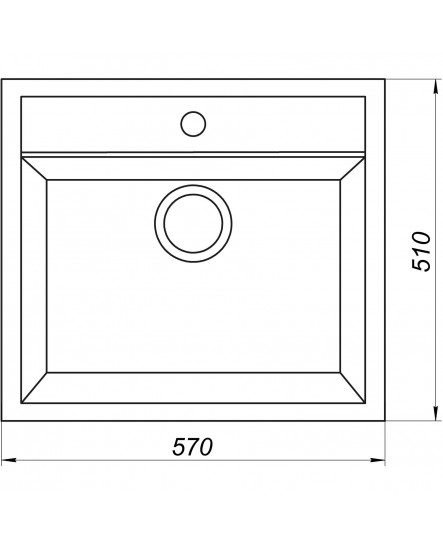 Гранитная мойка Globus Lux VOLTA миндаль 560х500мм-А0008