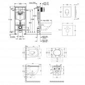 Набор инсталляция 4 в 1 Grohe Rapid SL 38721001 + унитаз с сиденьем Qtap Robin QT1333046ERMB