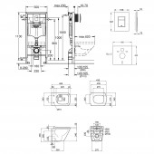 Набор инсталляция 4 в 1 Grohe Rapid SL 38772001 + унитаз с сиденьем Qtap Tern QT1733052ER