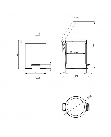 Відро для сміття Qtap Liberty ORO 1149 5 л