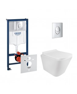 Набор инсталляция 4 в 1 Grohe Rapid SL 38721001 + унитаз с сиденьем Qtap Tern QT1733052ERW