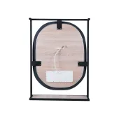 Дзеркало Qtap Taurus 600х850х1400 Black/Whitish oak з LED-підсвічуванням