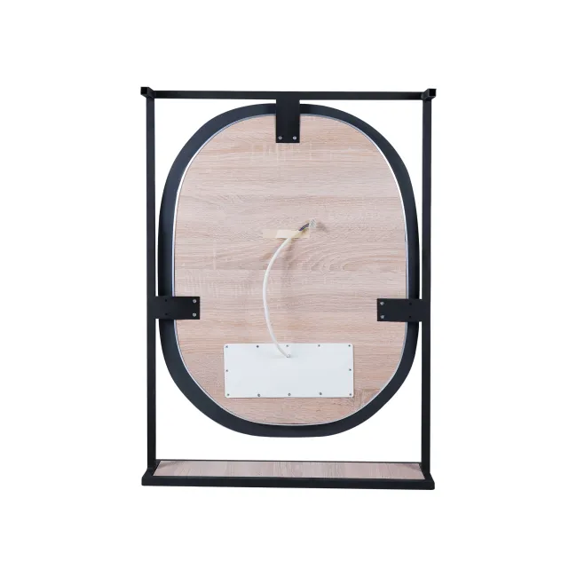 Дзеркало Qtap Taurus 600х850х1400 Black/Whitish oak з LED-підсвічуванням