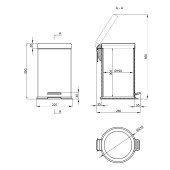 Відро для сміття Lidz (CRM) 121.01.08 8 л Відро для сміття Lidz (CRM) 121.01.08 8 л