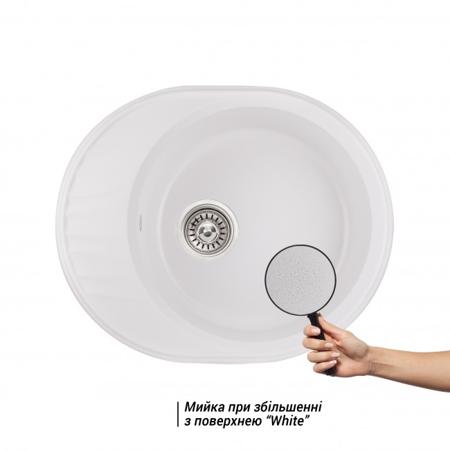 Кухонная мойка Qtap CS 6151 White (QT6151WHI650)