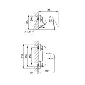 Змішувач для душу Qtap Arena CRM 010 Змішувач для душу Qtap Arena CRM 010
