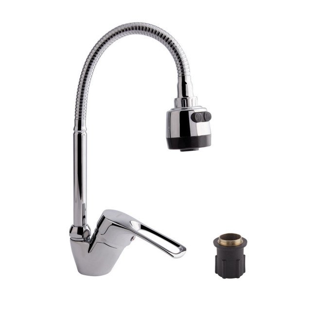 Смеситель для кухни с рефлекторным изливом SW G-Ferro Hansberg 008F-1 Смеситель для кухни с рефлекторным изливом SW G-Ferro Hansberg 008F-1