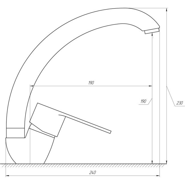 Смеситель для кухни DOMINO TORINO DTO-203S Смеситель для кухни DOMINO TORINO DTO-203S