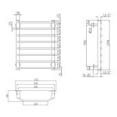 Полотенцесушитель водяной Lidz Trapezium (CRM) D38/25 500x1200 P8 Полотенцесушитель водяной Lidz Trapezium (CRM) D38/25 500x1200 P8