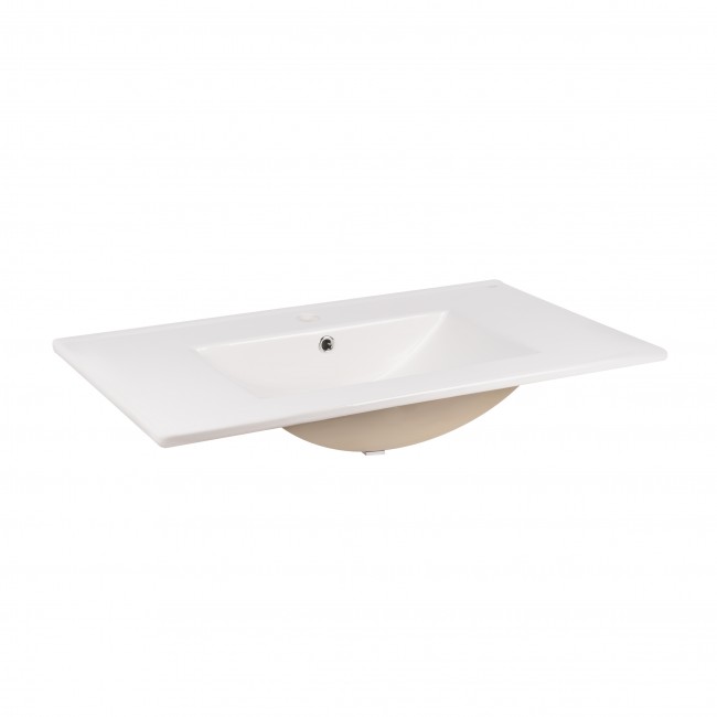 Комплект Qtap Robin 800х580х437 White/Whitish oak тумба підвісна + раковина урізна QT1372TPВ8001WWO