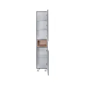 Пенал підлоговий Qtap Robin 350х1950х316 Graphite/Whitish oak QT1376PN1652RGWO