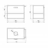 Тумба підвісна Qtap Taurus 700х476х469 Whitish oak зі стільницею QT2479TPT703WO