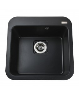 Гранітна мийка Globus Lux BARBORA чорний 510х510мм-А0002