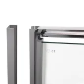 Душевая дверь в нишу Qtap Gemini CRM209.C6 90х190 см, стекло Clear 6 мм, покрытие CalcLess