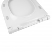 Унитаз-компакт Qtap Aquarius безободковый с сиденьем Soft-close QT2122C665PW