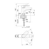 Смеситель для раковины Qtap Leo 1062102C Смеситель для раковины Qtap Leo 1062102C