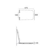 Сидіння для унітаза Azzurra Tulip TUL1800F з мікроліфтом