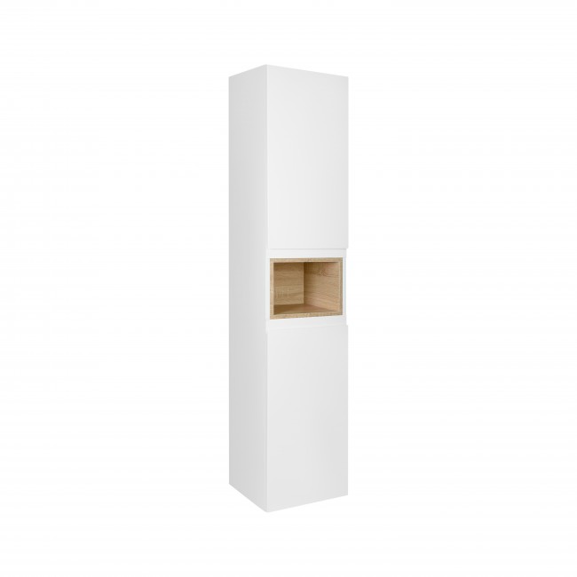 Пенал подвесной Qtap Robin 350х1650х316 White/Whitish oak QT1376PN1651LWWO