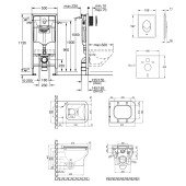 Набір інсталяція 4 в 1 Grohe Rapid SL 38721001 + унітаз з сидінням Qtap Cardinal QT0433C660HW