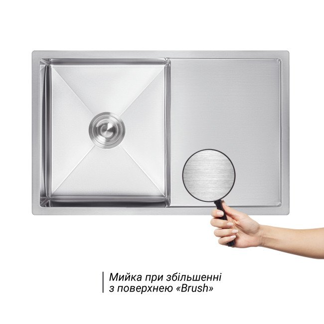 Кухонна мийка Lidz H7850 3.0/1.0 мм Brush (LIDZH7850BRU3010) Кухонна мийка Lidz H7850 3.0/1.0 мм Brush (LIDZH7850BRU3010)
