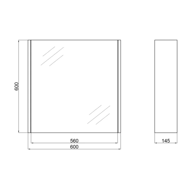 Зеркальный шкаф подвесной Qtap Scorpio 600х600х145 White QT1477ZP601W 2 Зеркальный шкаф подвесной Qtap Scorpio 600х600х145 White QT1477ZP601W 2