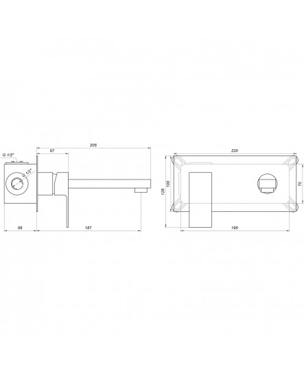 Смеситель для умывальника Globus Lux Milano GLM-204-BB-SMART