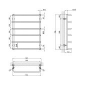 Сушарка для рушників водяна Lidz Standard (CRM) D32/20х1/2" 600x800 P6 Сушарка для рушників водяна Lidz Standard (CRM) D32/20х1/2" 600x800 P6
