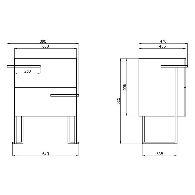 Тумба підлогова Qtap Taurus 600х800х437 Whitish oak QT2473TNT603WO 2 Тумба підлогова Qtap Taurus 600х800х437 Whitish oak QT2473TNT603WO 2