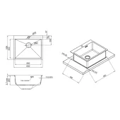 Кухонна мийка Qtap D6050 2.7/1.0 мм Satin (QTD605010)