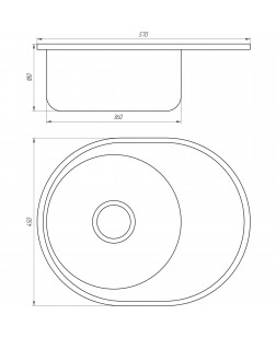 Мойка кухонная Mira MR 5745 E Satin 0.6