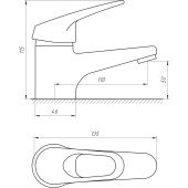 Змішувач для умивальника EcoMix M-GEM-101 Змішувач для умивальника EcoMix M-GEM-101