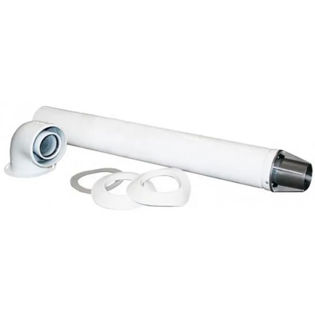Дымоход коаксиальный Bosch DN 60/100, 810 мм, с коленом AZ 389 Дымоход коаксиальный Bosch DN 60/100, 810 мм, с коленом AZ 389