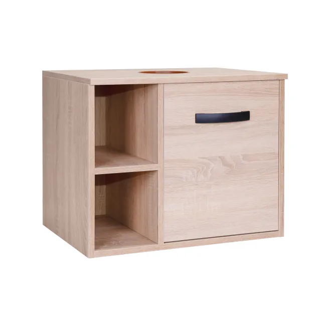 Тумба підвісна Qtap Pisces 600х480х437 Whitish oak зі стільницею QT2579TPL603WO Тумба підвісна Qtap Pisces 600х480х437 Whitish oak зі стільницею QT2579TPL603WO