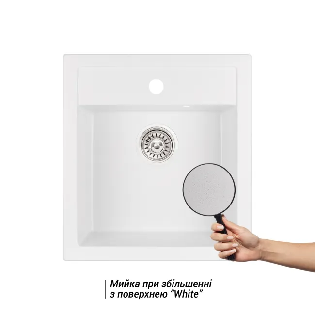 Кухонная мойка Qtap CS 5046 White (QT5046WHI650)