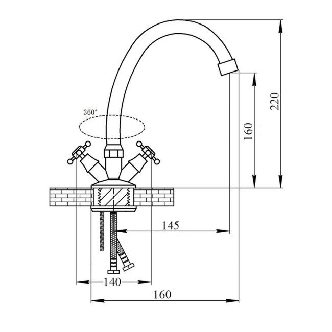Змішувач для кухні SW Villa 718-06 2