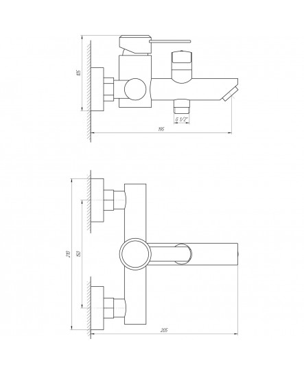 Смеситель для ванны Globus Lux WIEN SBT2-102NE