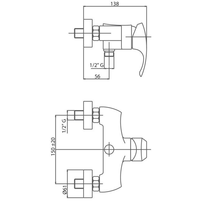 Смеситель для душа Bianchi Century ESDCEN2005SKCRM 2