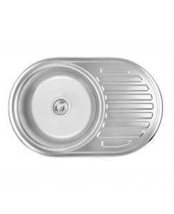 Кухонна мийка Lidz 7750 0,8 мм Satin (LIDZ7750SAT)