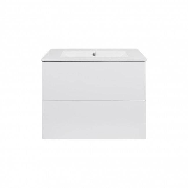 Комплект Qtap Tern 700х580х437 White тумба подвесная + раковина врезная QT1772TPL7013070CW