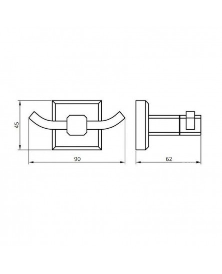 Крючок двойной Perfect Sanitary Appliances КВ 9925