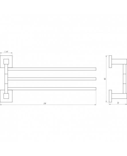 Держатель полотенец Globus Lux SQ 9431-3