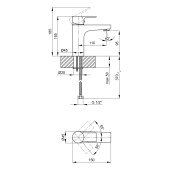 Смеситель для раковины Qtap Labe 1020107C