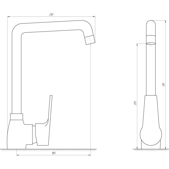 Смеситель для кухни DOMINO BLITZ DBC-203TS-BRONZE Смеситель для кухни DOMINO BLITZ DBC-203TS-BRONZE