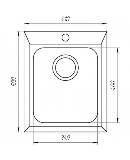 Гранитная мойка Globus Lux LAMA графит 410х500мм-А0001